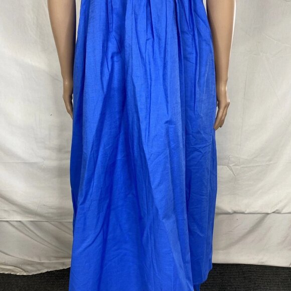 English Factory Women’s Iris Flower Appliqué Maxi Dress Size XXL Sea Blue - Picture 4 of 11